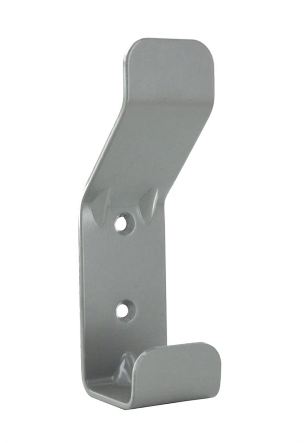 Patère basique acier gris 1 tête, 140x40 mm - CIME