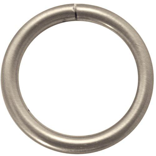 10 anneaux métal Ø40 pour tringle Ø16 chrome brossé