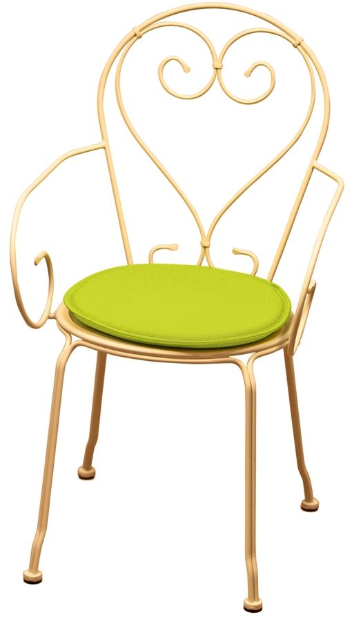 Galette chaise ronde diamètre 38cmx3cm Vert Anis