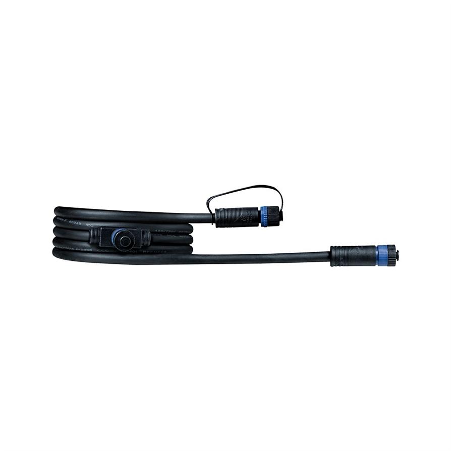 Câble connection Plug & Shine IP68 2m noir 2 prises - PAULMANN