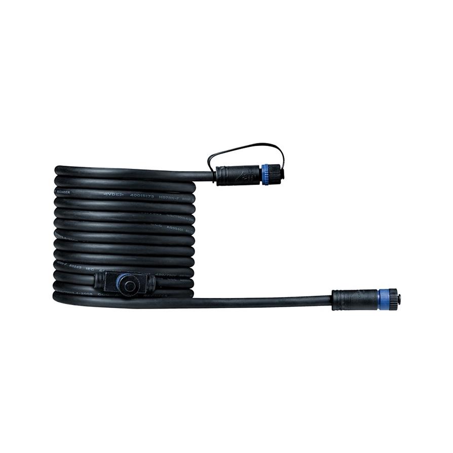Câble connection Plug & Shine IP68 5m noir 2 prises - PAULMANN