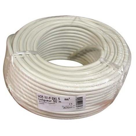 Cable souple h05vvf 3x2,5mm‚ blanc 50m