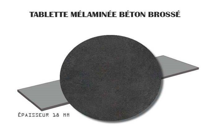Tablette mélaminée Béton Brossé. 250x50 cm - SUP BOIS