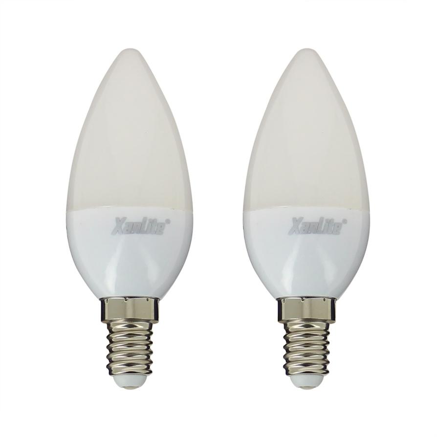 2 ampoules SMD E27 470lm 6W Blanc chaud - XANLITE