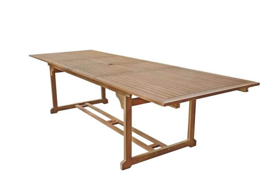 Table en Acacia Delphe Double Allonge - 200-250-300 x100 x75cm